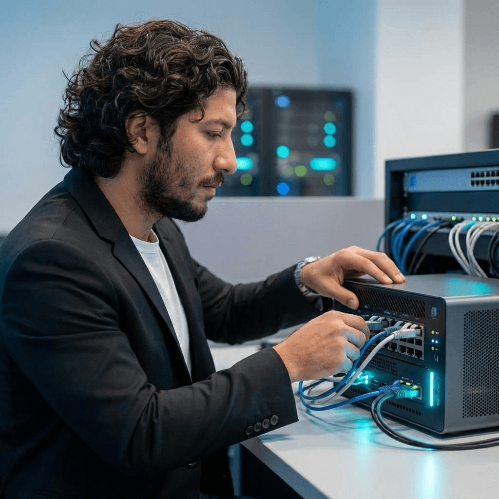 Joe installing and configuring a private AI server